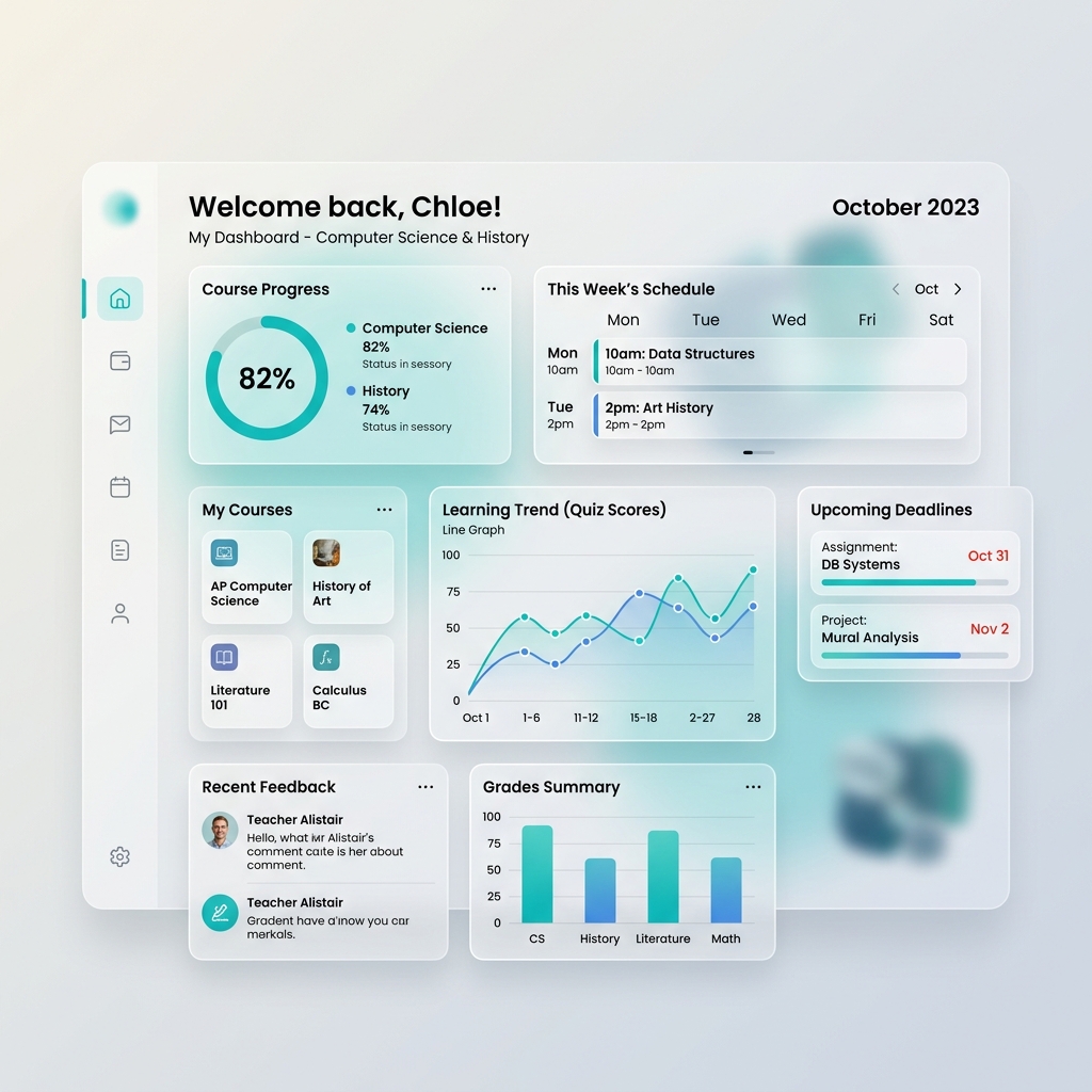 Educational Dashboard Mockup